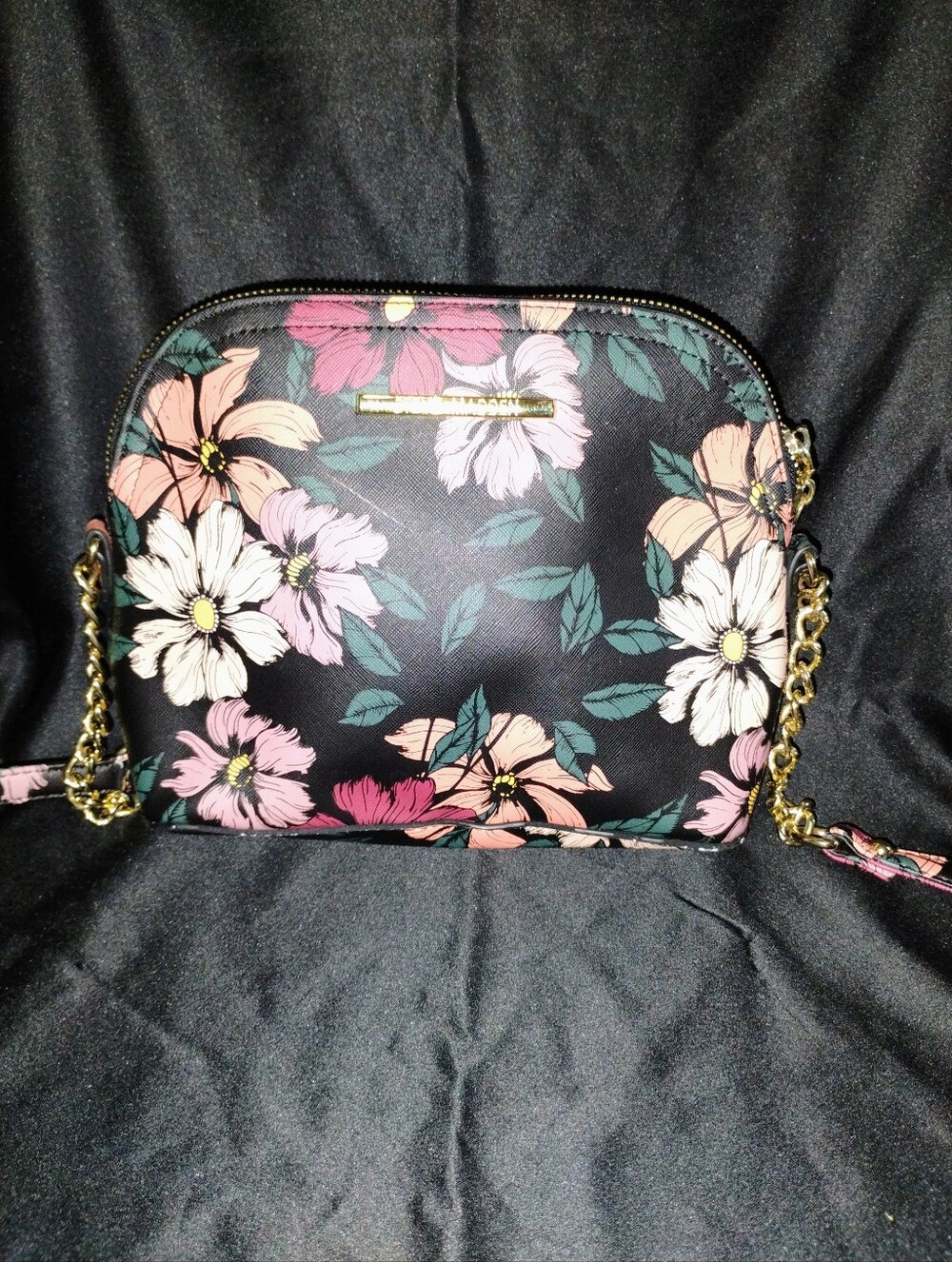 Steve Madden Black Floral Crossbody Bag